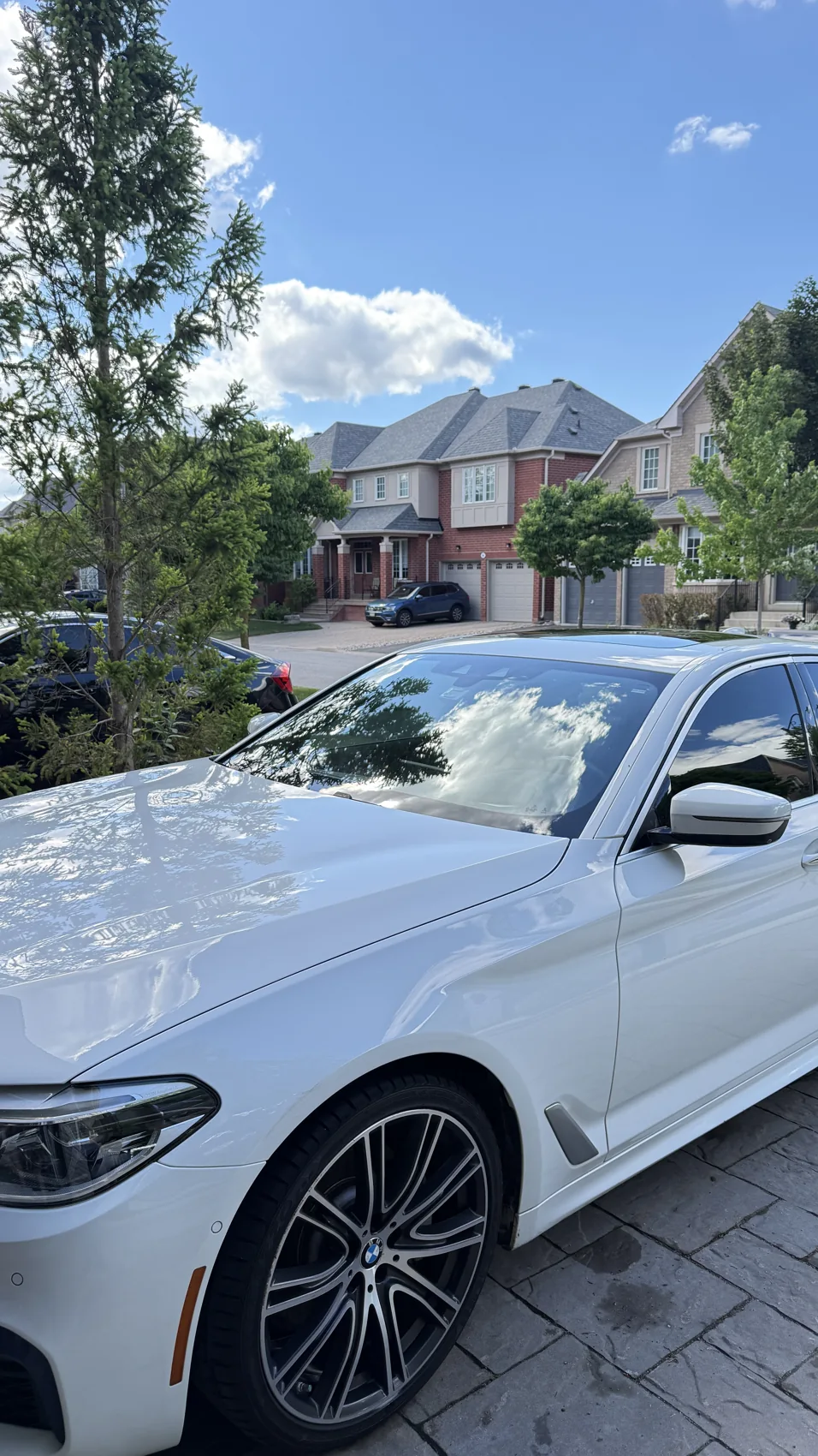 White luxury vehicle exterior after detailing