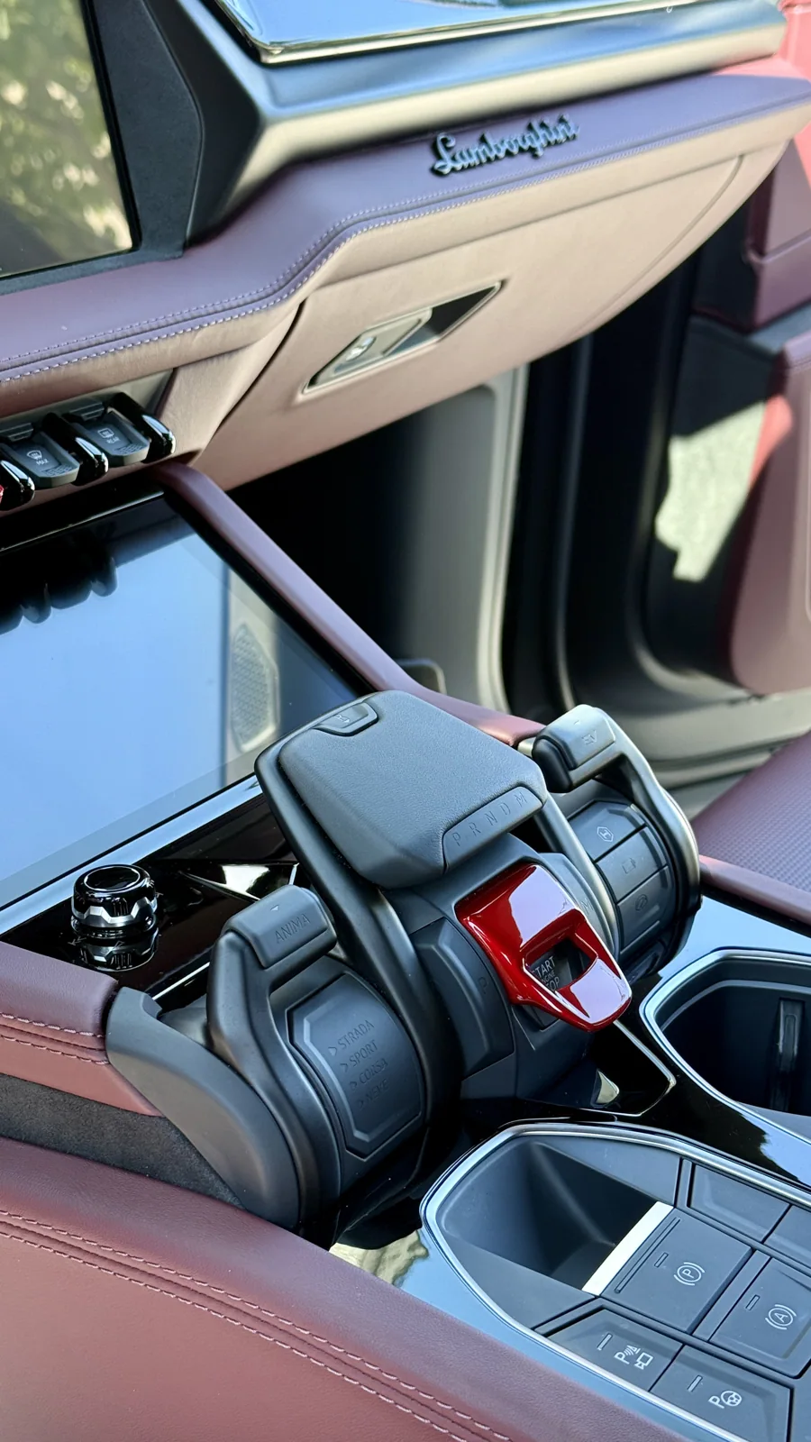 Lamborghini Urus centre console professionally detailed